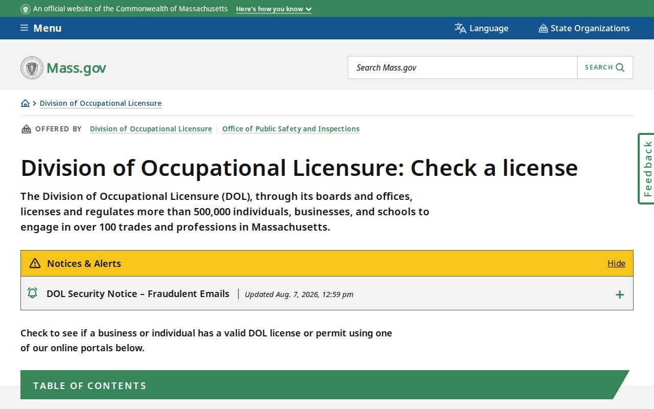 Tewksbury residents directory Massachusetts professional-license search